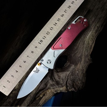 Cross-Border Butterfly 535 Red Aluminum Folding Pocket Knife Wilderness Survival Pocket Knife Edc Folding Knife High Hardness Folding Knife