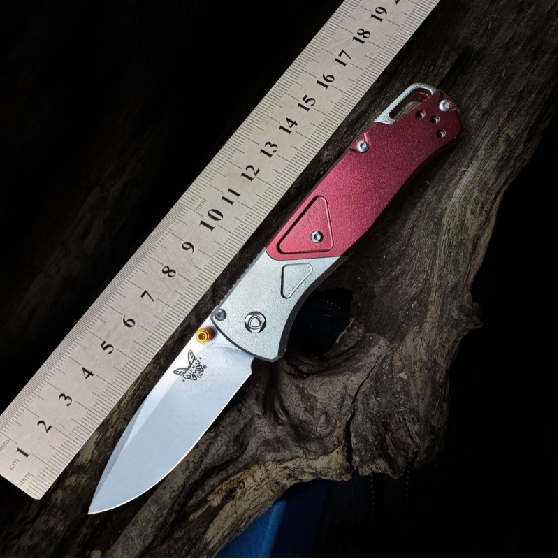Cross-Border Butterfly 535 Red Aluminum Folding Pocket Knife Wilderness Survival Pocket Knife Edc Folding Knife High Hardness Folding Knife