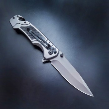 Stainless steel folding knife outdoor knife high hardness knife camping survival tool saber carbon fiber handle cutter