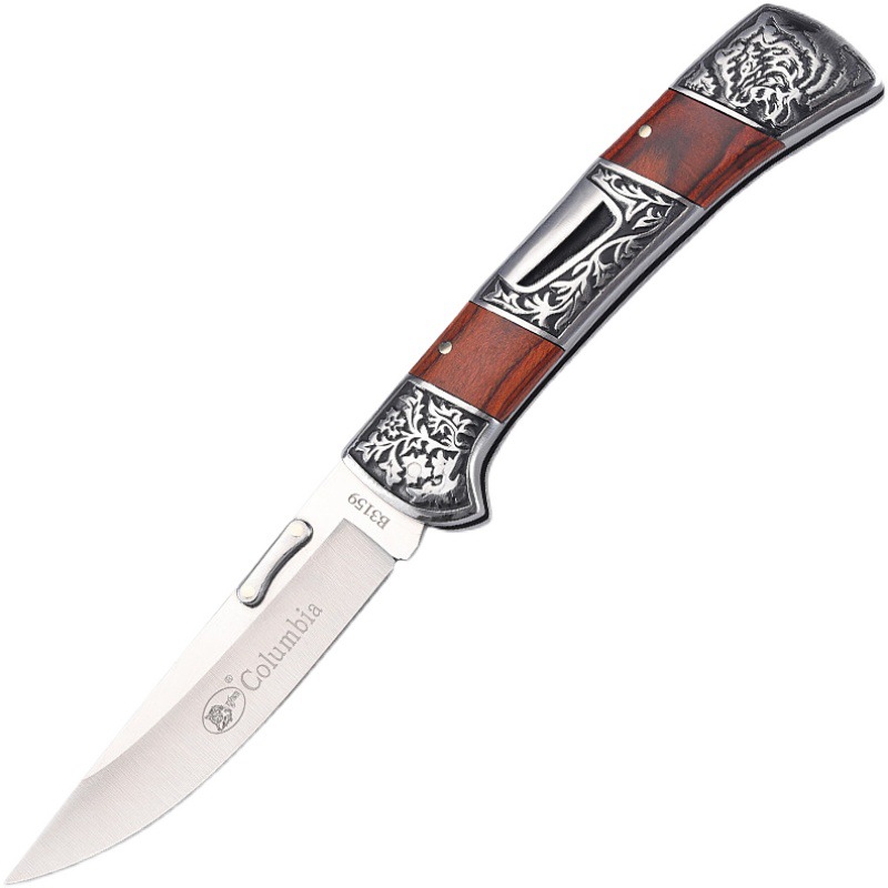 Cross-border Colombia exquisite carved knife high hardness sharp outdoor folding fruit knife exquisite gift knife