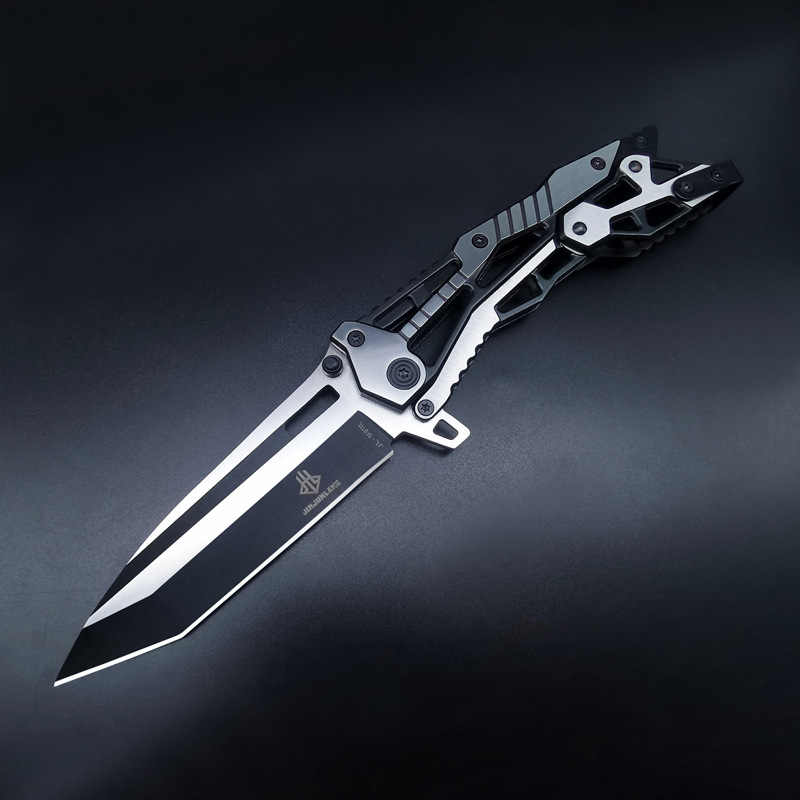 All-steel mechanical knife creative high hardness outdoor tools field saber fruit knife with nylon knife cover