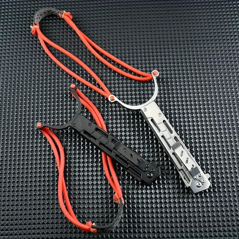 Outdoor self-defense knife creative multifunctional slingshot folding knife portable pocket knife tactical knife high hardness folding knife
