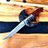 Outdoor survival knife sandalwood handle folding knife portable knife wilderness survival high hardness multi-function saber