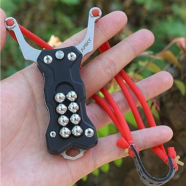 New slingshot folding knife G10 handle competitive deformable high precision hunting slingshot carry-on self-defense fruit knife