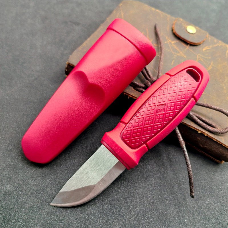 Outdoor Hiking Self-Defense Straight Knife K-Sheath Dragon Bone Integrated Sharp Fruit Knife Jungle Tactical Fishing Knife Pocket Straight Knife
