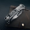 Amazon Cross-Border Supply Outdoor Survival Heavy-Duty Folding Knife Stone-Washed Stainless Steel Folding Knife High-Quality Sharp Knife