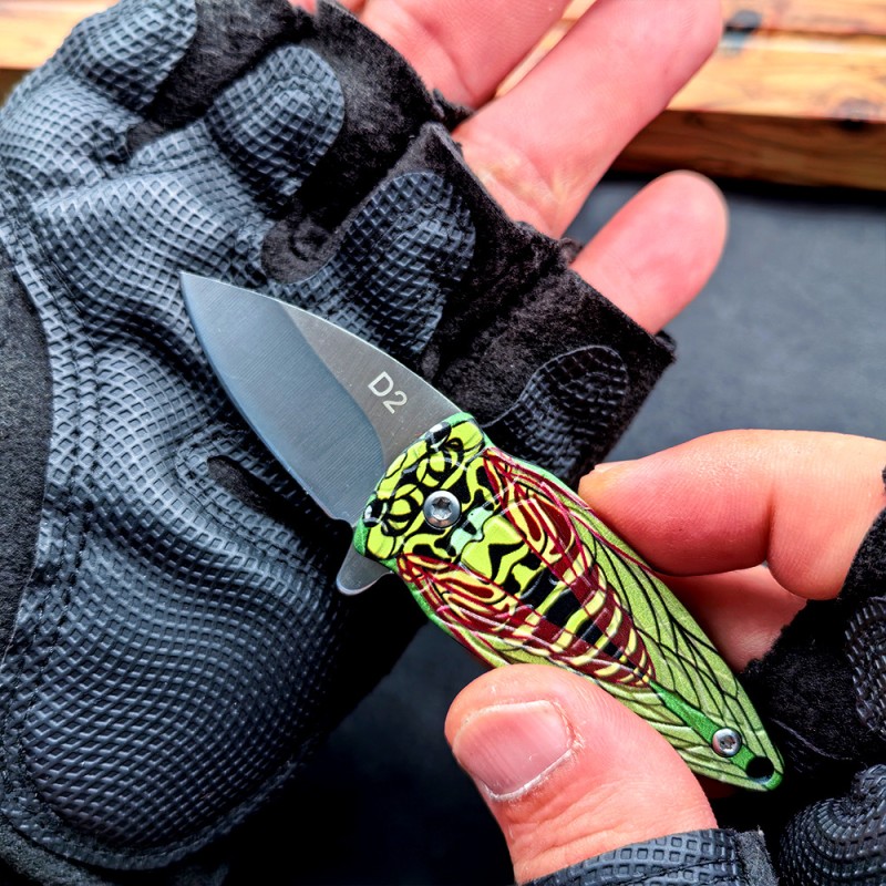 Cross-Border Hot-Selling Outdoor Pocket Knife Mini Folding Knife Edc Fishing Folding Knife Portable Creative Cicada Knife