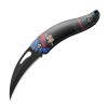 Factory Direct Sales Mini Portable Keychain Scimitar Portable Fruit Peeling Knife Pocket Knife Outdoor Emergency Knife