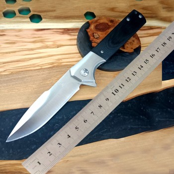 Cross-Border Supply Outdoor Self-Defense Folding Knife Ball Bearing G10 Handle Beast Tactical Knife High Hardness Sharp Knife