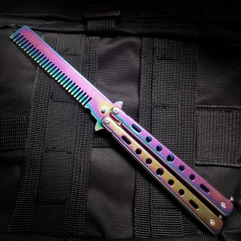 Practice Comb Butterfly Comb Fingers Fashion Play Folding Watch Hand Training Knife Props Training Knife csgo Play Black Comb
