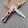 Outdoor self-defense knife chicken wing wooden handle sword fish folding knife back clip portable sharp knife barbecue meat knife