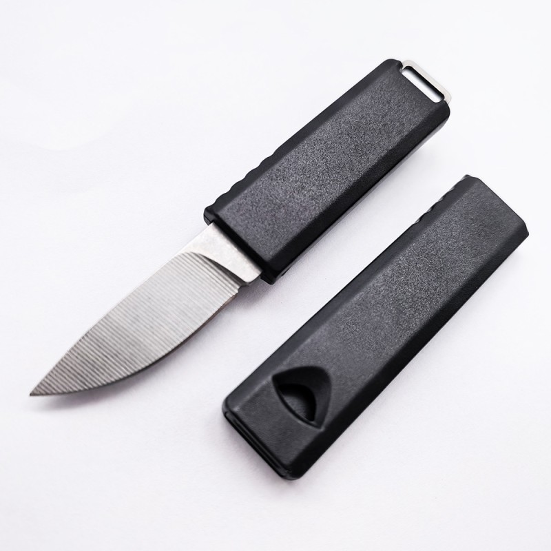 Outdoor Emergency Self-Rescue Self-Defense Small Straight Knife Whistle Necklace Straight Knife Exquisite Pocket Package Opening Knife Fruit Knife