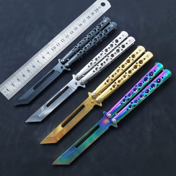 Unbladed Samurai Butterfly Practice Knife CSGO Game Toy All-Steel Hand-Playing Training Novice Comb Practice Artifact
