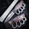 Folding Knuckles Knife Tiger Finger Multi-function Car Window Breaking Outdoor Defense Sabre Buckle Four-finger Hand Support Knife