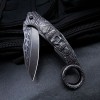 Cross-border source outdoor survival knife creative eagle-eye relief folding knife portable sharp ring saber melon and fruit knife