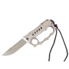 Outdoor self-defense tiger finger knuckle folding pocket knife four finger knuckle mechanical cool stainless steel knife broken window tool pocket