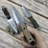 Cross-Border Russian Ear-Cutting Mini Knife Integrated Keel Outdoor Knife K Sheath Tactical Small Straight Knife Portable Ring Knife