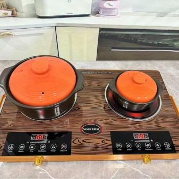 Wholesale and Export Cross-border Double Stove Electric Ceramic Stove Single Stove English Household Multi-function Intelligent Household Energy Frying Light Wave Energy Saving