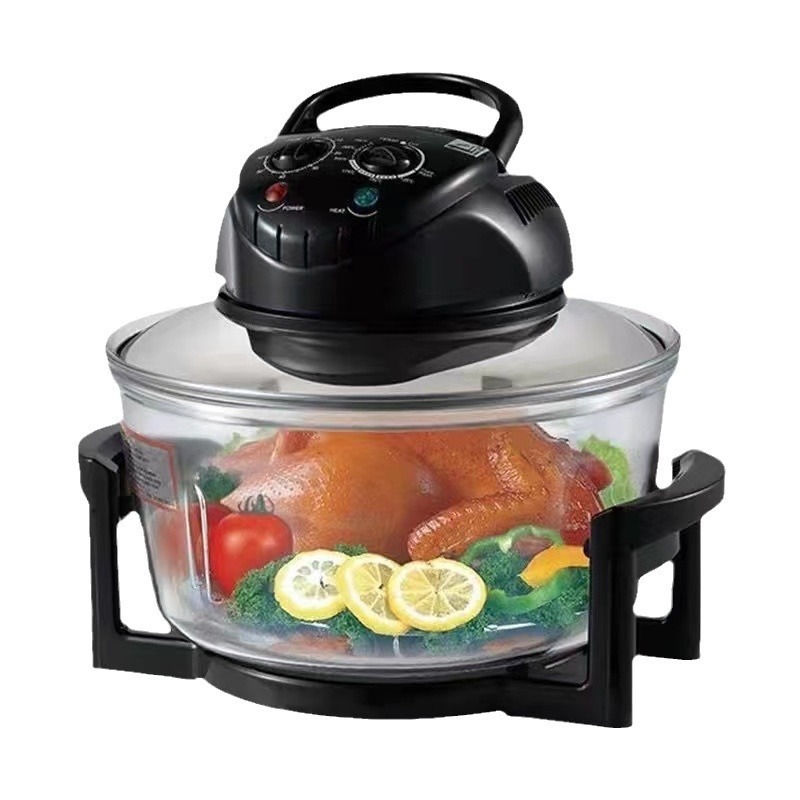 Wholesale household large capacity 12L light wave furnace cross-border visual air fryer potato chip machine electric fryer roasting pan export
