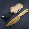 Amazon Outdoor Cutter Wilderness Survival Straight Knife EDC with K-type Scabber Knife Foreign Trade Black Brown Fruit Knife