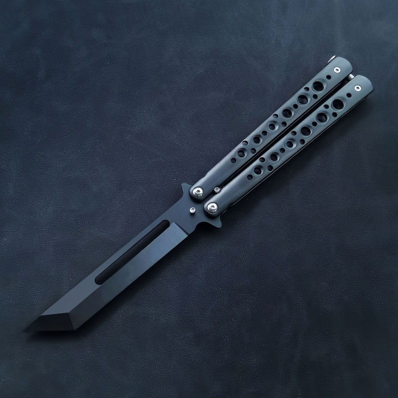 Unbladed Samurai Butterfly Practice Knife CSGO Game Toy All-Steel Hand-Playing Training Novice Comb Practice Artifact