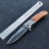 Factory foreign trade direct outdoor camping self-defense stainless steel knife high hardness sharp chicken wing wooden handle tactical knife