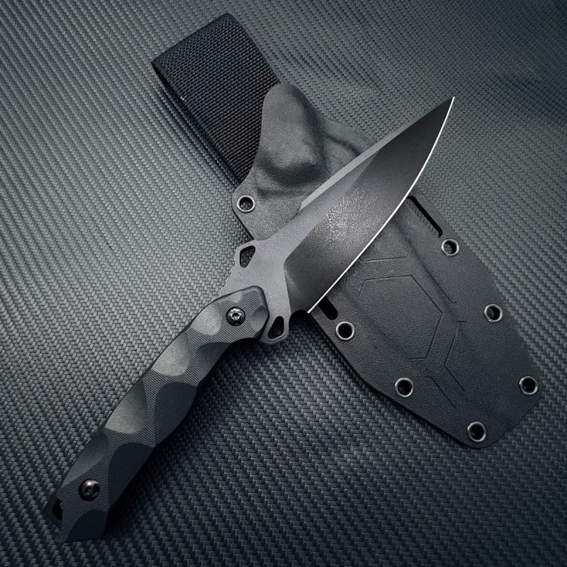 Cross-Border Multifunctional Camping Adventure Outdoor Knife Amazon Portable K-Sheath Dragon Bone Integrated High Hardness Small Straight Knife