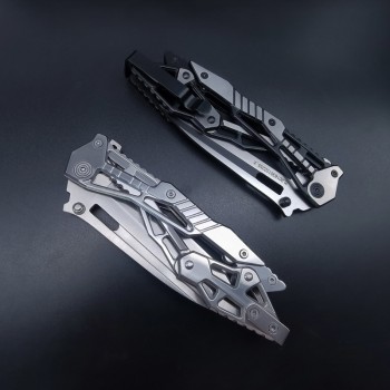 All-steel mechanical knife creative high hardness outdoor tools field saber fruit knife with nylon knife cover