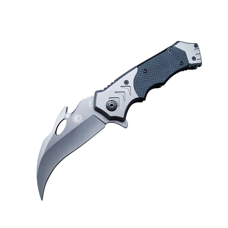 Folding Claw Knife, Self-Defense Portable Knife, Outdoor Hunting Knife, Outdoor Survival Fruit Knife, Sharp Multi-Functional Short Knife