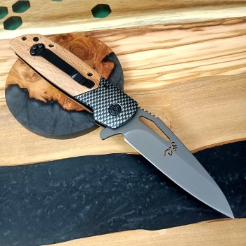 Cross-Border Supply Outdoor Stainless Steel Knife Swiss Army Knife High Hardness Snake Pattern Wooden Handle Knife Exquisite Sharp Fruit Knife