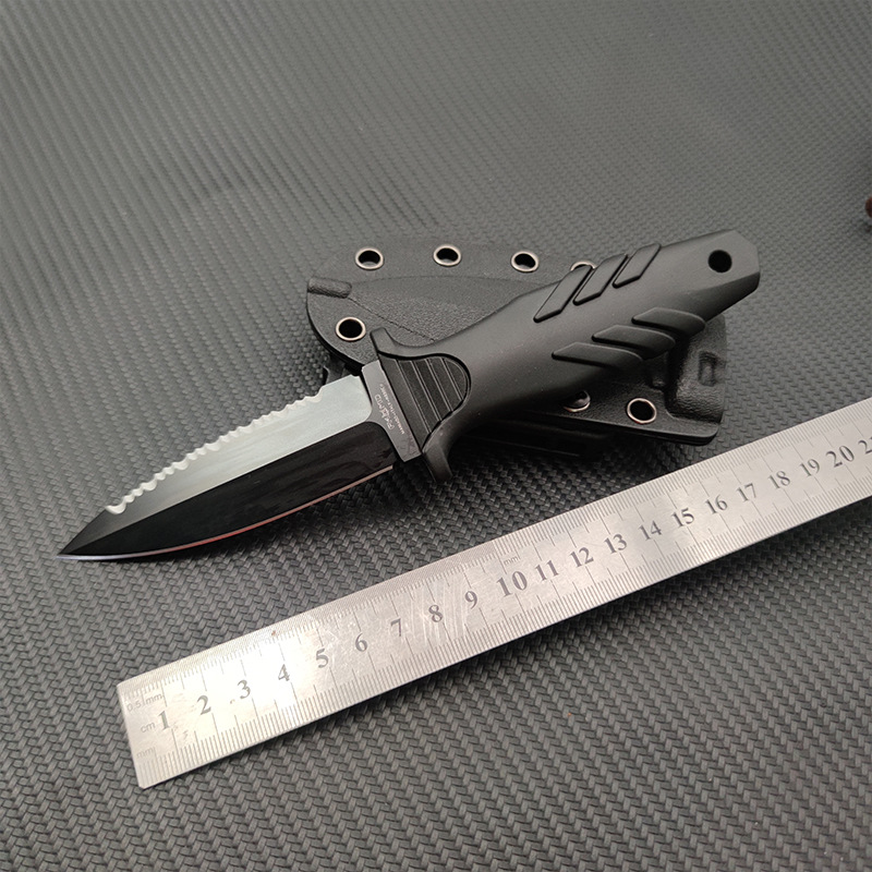 Outdoor Emergency Knife K Sheath Tactical Knife Beier Wilderness Survival Knife High Hardness Small Straight Knife Mountaineering Camping Knife