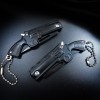 Mini Folding Creative Knife with All-Steel Handle, Self-Defense Keychain Knife, Car Package Opening Knife, Fruit Knife