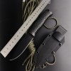 Outdoor K-Sheath Straight Knife, Outdoor Emergency Shelter-Building Tool, Survival Adventure Sharp Straight Knife, Non-Slip Handle, Portable