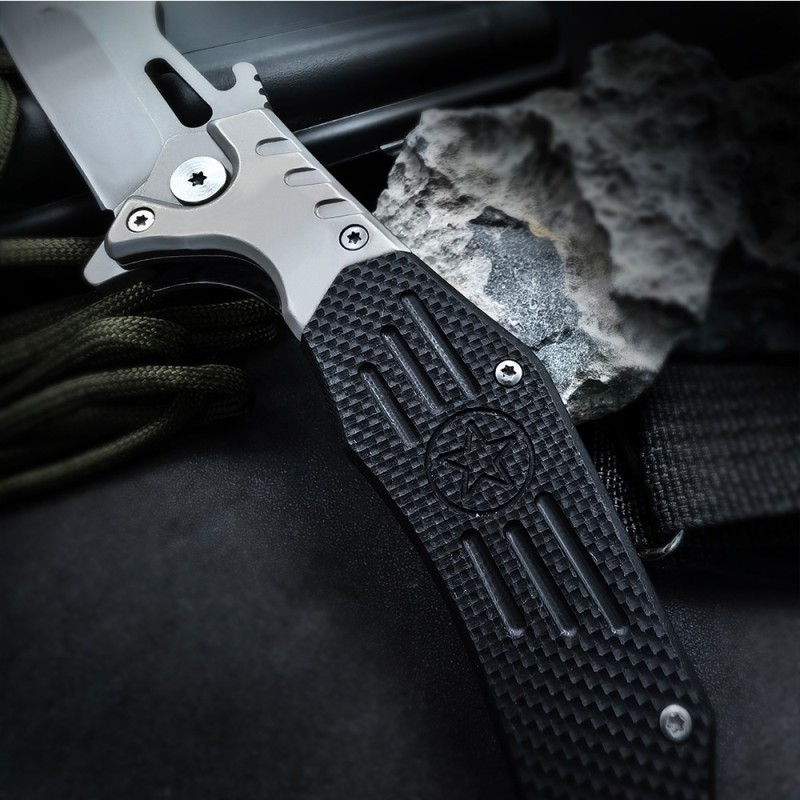 Outdoor Self-Defense Emergency G10 Handle Small Folding Knife Sharp Tactical Split Knife Pocket Portable Fruit Knife Creative