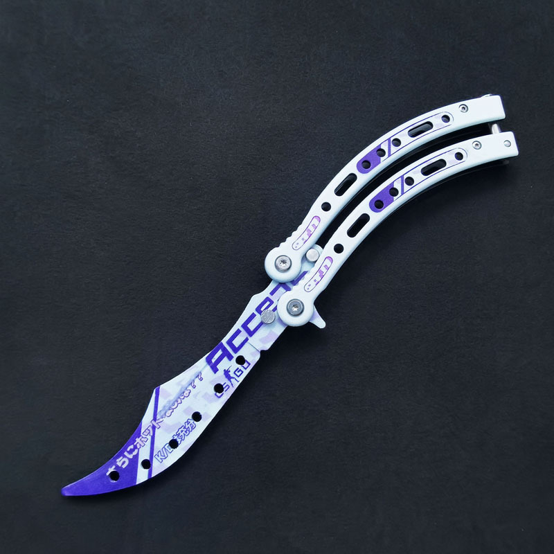 CSGO Practice Folding Toy Portable Game Props Butterfly Training Knife Comb Outdoor Shake Knife Not Bladed
