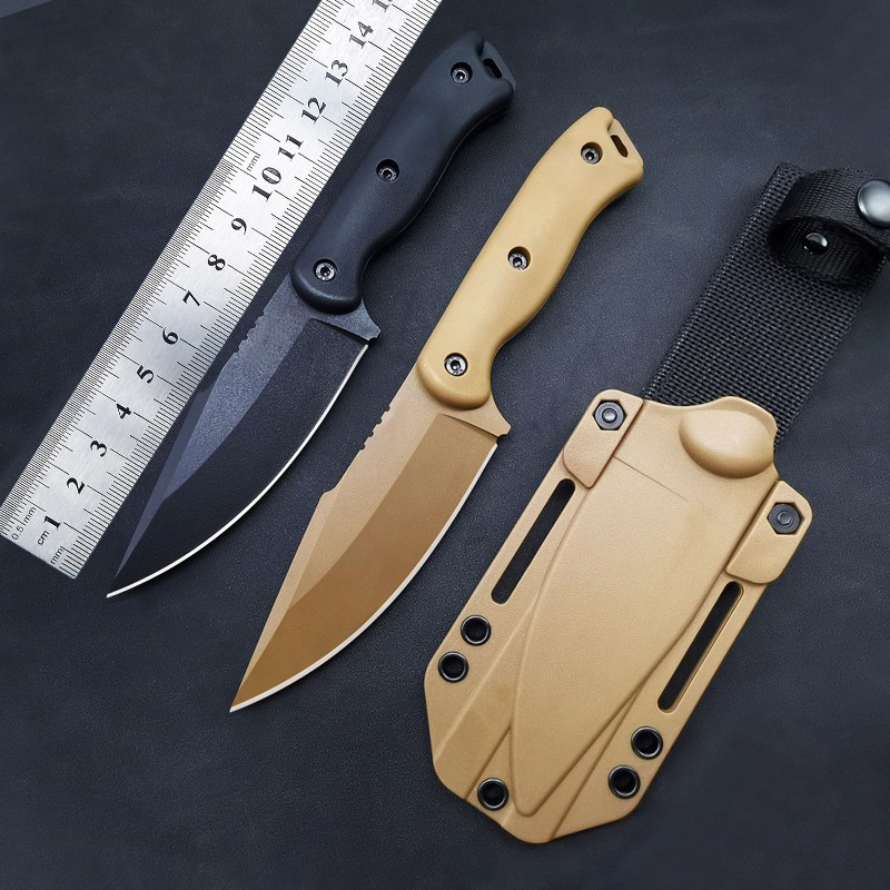 Amazon Outdoor Cutter Wilderness Survival Straight Knife EDC with K-type Scabber Knife Foreign Trade Black Brown Fruit Knife