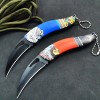Factory Direct Sales Mini Portable Keychain Scimitar Portable Fruit Peeling Knife Pocket Knife Outdoor Emergency Knife