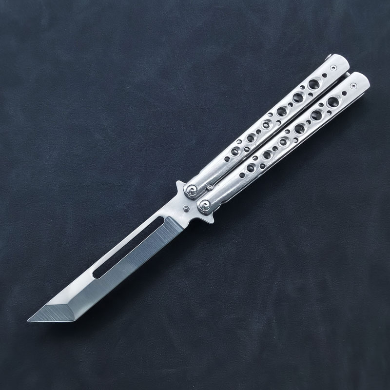 Unbladed Samurai Butterfly Practice Knife CSGO Game Toy All-Steel Hand-Playing Training Novice Comb Practice Artifact