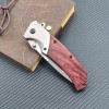 Cross-Border Outdoor Self-Defense Folding Knife Browning Saber Mahogany Handle Sharp Fruit Knife Jungle Adventure Knife