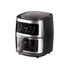8 L stainless steel touch screen visual air fryer household multi-power large capacity intelligent electric oven export cross-border