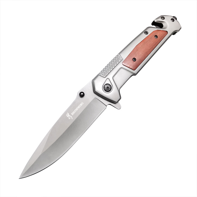Wild High-Hardness Knife, Stainless Steel Survival Knife, Window Breaker, Escape Tool, Military Knife, One-Piece Knife, Fruit Knife