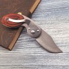 Outdoor pocket self-defense small folding knife creative color wood handle stainless steel knife car exquisite disassembly express knife