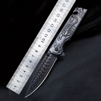 Cross-border source scorpion relief exquisite knife outdoor camping tools tactical split saber car broken window cone