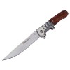 Outdoor survival knife sandalwood handle folding knife portable knife wilderness survival high hardness multi-function saber