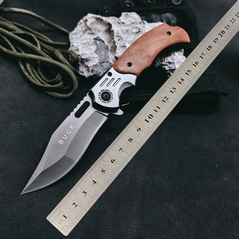 Cross-Border Rosewood Handle Outdoor Folding Knife Exquisite Gift Fishing Knife Self-Defense Portable Pocket Fruit Knife