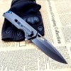 Cross-Border Supply Gray Titanium Carbon Steel Handle Folding Knife Jungle Adventure Sharp Extra Hard Anti-Slip Portable Pocket Survival Knife