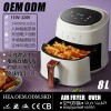 Cross-border wholesale 8L household air fryer intelligent reservation low-fat fryer 110V220V large capacity electric fryer machine