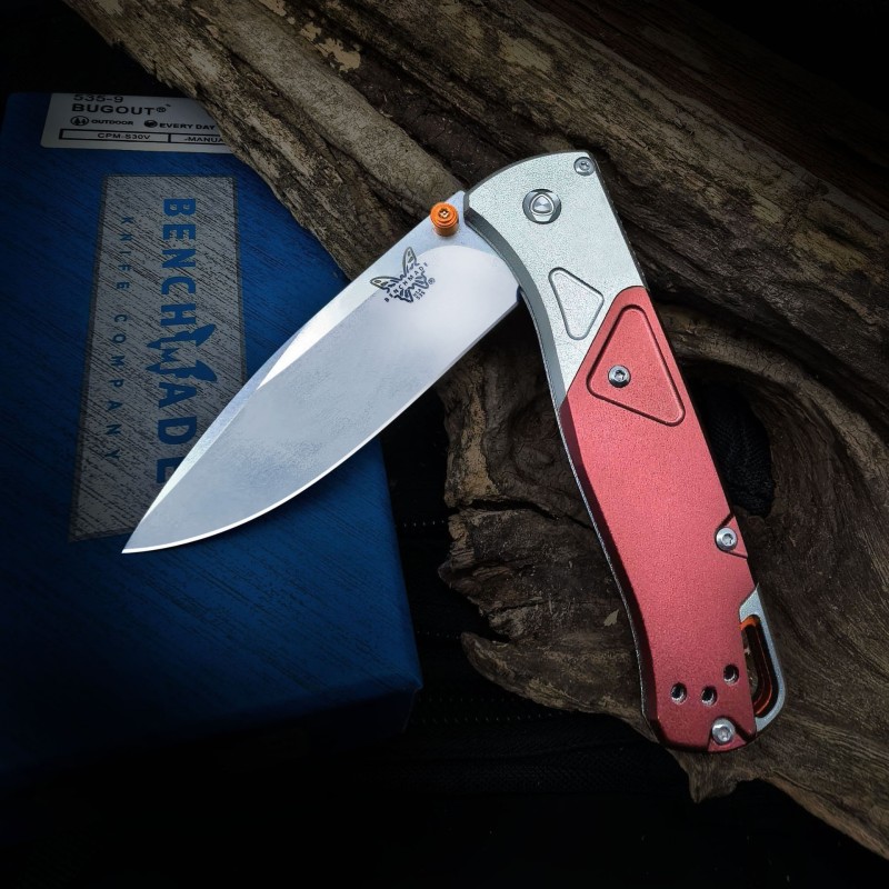 Cross-Border Butterfly 535 Red Aluminum Folding Pocket Knife Wilderness Survival Pocket Knife Edc Folding Knife High Hardness Folding Knife