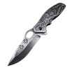 Creative relief self-defense knife stainless steel stone wash wolf head steel handle knife tactical military knife portable fruit knife