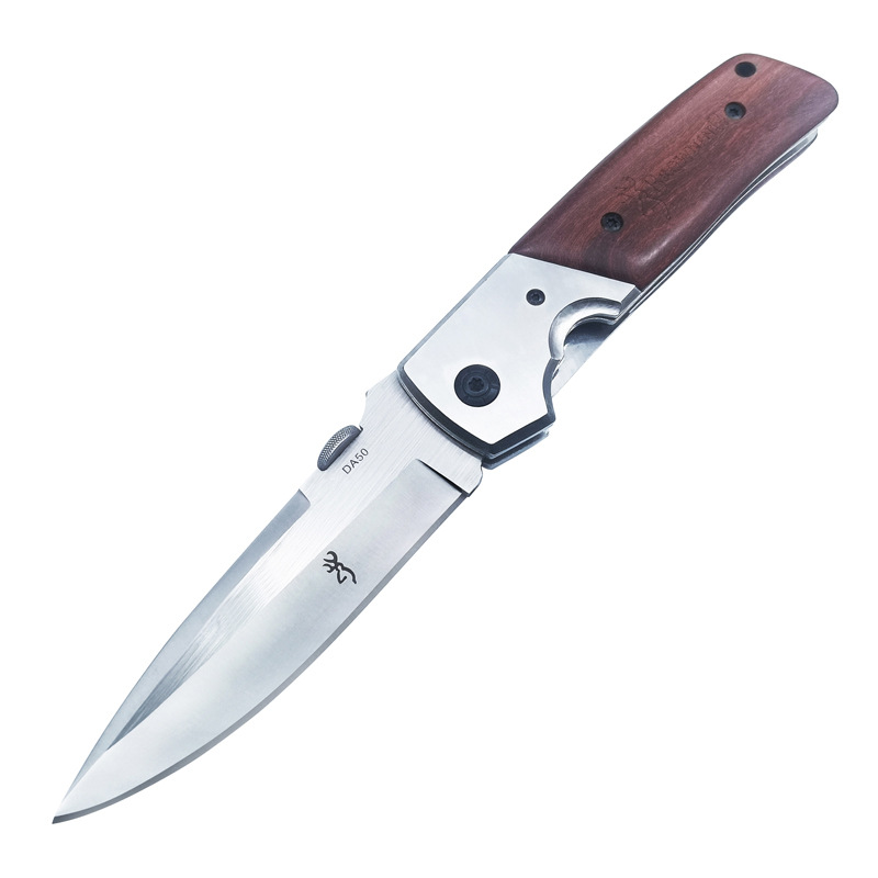 Outdoor knife folding stainless steel fruit knife wooden handle folding knife camping tools outdoor supplies cross-border foreign trade knife